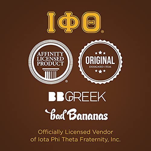 Bad Bananas BBGreek Iota Phi Theta Officially Licensed- Hanging Toiletry Bag/DOPP Kit - Squares - Fraternity Paraphernalia