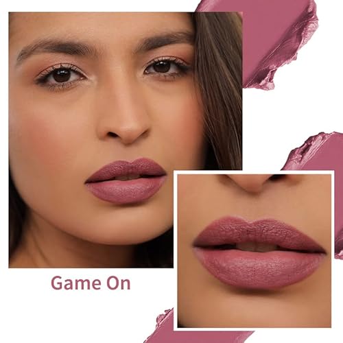 Nykaa Cosmetics So Creme Creamy Matte Lipstick - Long-Lasting Lip Color for Women - Weightless Lipstick with Velvety Texture - Game On - 0.1 oz