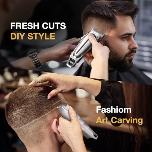 SUPRENT Professional Rechargeable Hair Clipper-Hair Clippers for Men, Cordless Hair Cutting Kit with LED Display