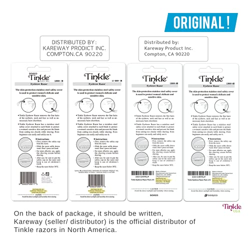 Tinkle Dermaplaning Tool 9ct, Dermaplane Razor for Women, Safe and Easy Peach Fuzz Remover, Eyebrow Trimmer with Protective Cover (3 Packs of 3), Stocking Stuffers