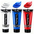 Go Ho Red White and Royal Blue Face Body Paint(2.37 oz) for Halloween Makeup,Cream Water Based Vampire Skeleton Face Paint for Adults Children SFX Cosplay Makeup,4th of July Accessories