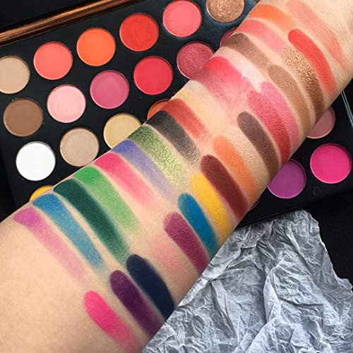 BestLand 35 Color Studio Eyeshadow Palette for Halloween Makeup, Pop Makeup Inner Artist Matte Shimmer Luminous Velvet Texture Pressed Colors Powder Creamy Eye Shadow Blendable Natural Makeup Palette