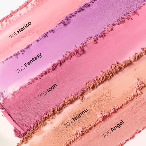Laka Love Silk Blush, Radiant Powder Blush, Silky, Buildable Color with a Natural Glow, Long Lasting, Moisturizing Formula for a Fresh, Flushed Look, K-Beauty (#708 Poem)