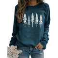 FCDIED Womens Funny Pine Tree Camping Sweatshirt Casual Fall Outdoor Hiking Pullover Travel Long Sleeve O-Neck Pullover Tops