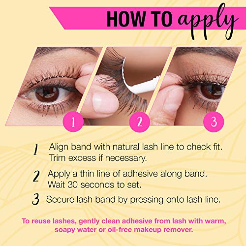 Andrea Curl Natural False Lashes Style 90 ? Black, Lightweight, Natural Strip Lashes for Voluminous Curl, 4 Pack