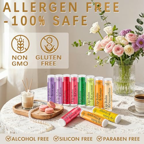 168 Pcs Lip Balm Bulk - All Organic Natural Moisturizing Gift Set for Women, 12-Flavored Bulk for Dry Cracked Lips (4.2g/0.15oz)