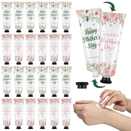 Loopeer 24 Pcs Mother's Day Hand Cream Gift Set - Bulk Gifts for Mom, Travel Size Lotion for Appreciation from Daughter or Son Mothers Day Gifts Bulk