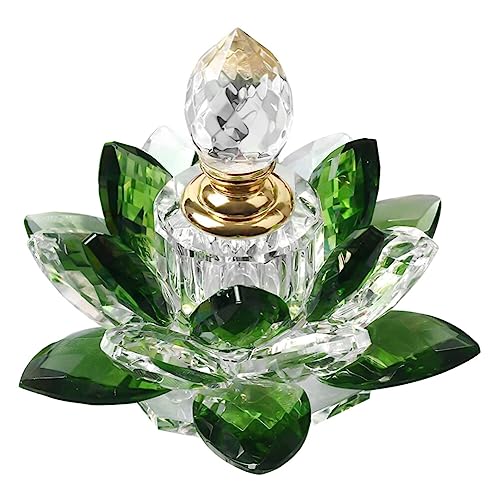 Zerodeko 1pc Lotus Perfume Bottle Lotus Flower Perfume Bottle Makeup Spray Empty Mini Dropper s Empty Containers Chic White Crystal Household Vial
