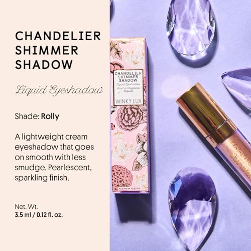 Winky Lux Chandelier Shimmer Cream Eyeshadow - Liquid Glitter Eyeshadow, Long Lasting Crease Free, One Swipe Coverage and Sparkle, Gold, Bottle Pop