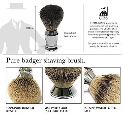 G.B.S Men's Wet Shaving Holiday Kit, Classy Butterfly Non-slip Knurled DE Safety Razor with Case, Omega Cream, Blades, Shaving Brush and Razor Stand