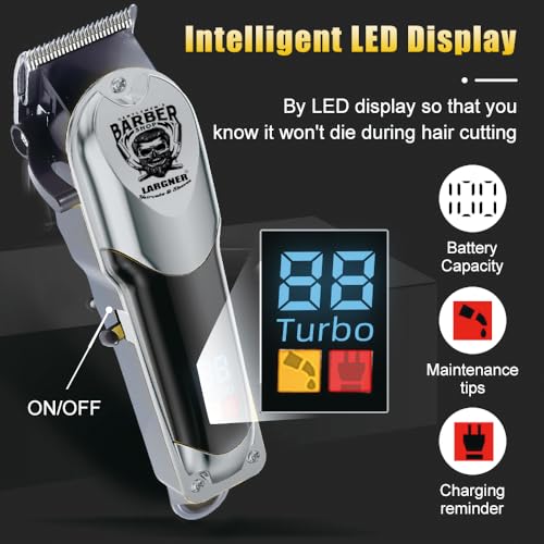 Back Shaver for Men with LED Display, 4-in-1 Rechargeable Body & Back Trimmer, Extendable Long Handle, Safety Lock, IPX7 Waterproof, Adjustable Speed, Wet/Dry Use, Travel Case Included