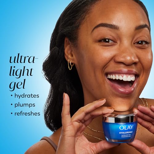 Olay Regenerist Hyaluronic + Peptide 24 Gel Face Moisturizer, Fragrance-Free, Trial Size, .5 oz