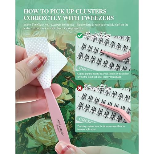 3 in 1 DIY Lower Cluster Lashes 0.07mm C Curl 5-8mm Natural Volume Individual Bottom Lash Clusters Reusable Soft Lightweight Thin Band Eyelashes for Daily Makeup (MEBDIYM3-001,304 Pcs)