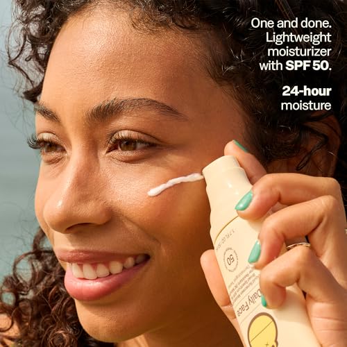 Sun Bum Daily SPF 50 Face Sunscreen Lotion - Broad Spectrum Moisturizing Facial Sunscreen with Vitamin E - Vegan and Hawaii 104 Act Compliant (Without Octinoxate & Oxybenzone) - Travel Size 1.7 oz