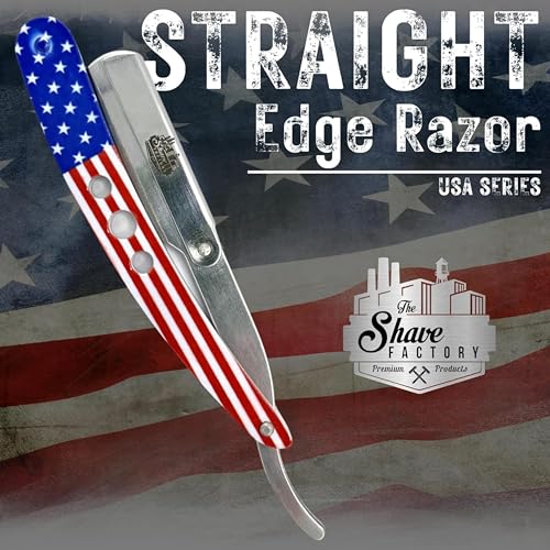 the shave factory Straight Edge Razor Kit (USA / 100 Dorco Single Edge Razor Blades Blue)