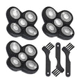 Replacement Shaver Heads Compatible with Freebird Shaver, 5 Blades Refills for Bald Men, Electric Razor Replacement Heads for Freedom Grooming with 3 Cleaning Brush