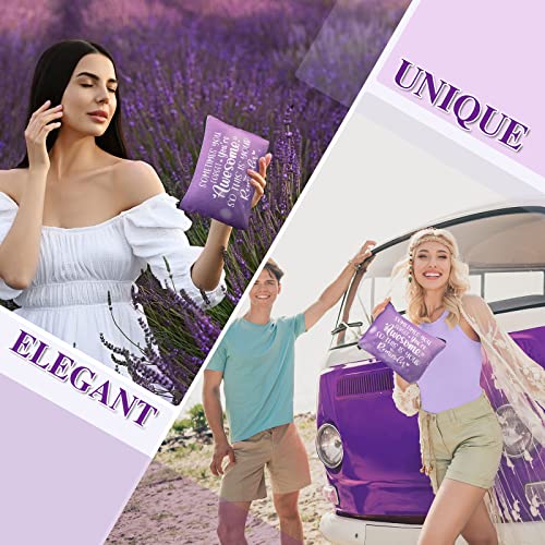 Hillban 6 Pcs Purple Makeup Bag Gifts Inspirational Purple Zipper Cosmetic Pouch Lover Gift Makeup Toiletry Bag for Women Travel Birthday