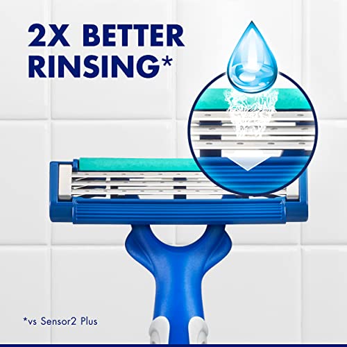 Gillette Sensor3 Simple Men¡¯s Disposable Razors, 8 Count (Pack of 2) Blue