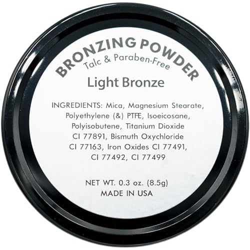 Matte Bronzer Pressed Powder, Light Bronze, 8.5g, Talc-Free, Vegan