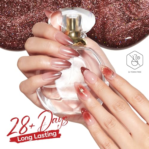 modelones Hema-free Gel Nail Polish Set 15ML 12Pcs,Black Gold White Gel Polish Kit Soak Off Gel Polish Set Manicure Nail Art Salon Home