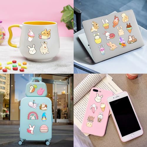 Bunny Temporary Tattoos 8 Sheets 85PCS Rabbit Bunny Party Decorations Favors Supplies Easter Bunny Theme Birthday Cute Tattoo Stickers Christmas Gifts for Boys Girls Kids Class School Prizes Carnival