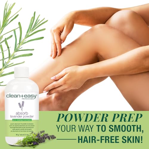 Clean + Easy Absorb Lavender Powder Pre Waxing Treatment | Moisture Absorbent Powder for Hair Removal, 3.5 oz