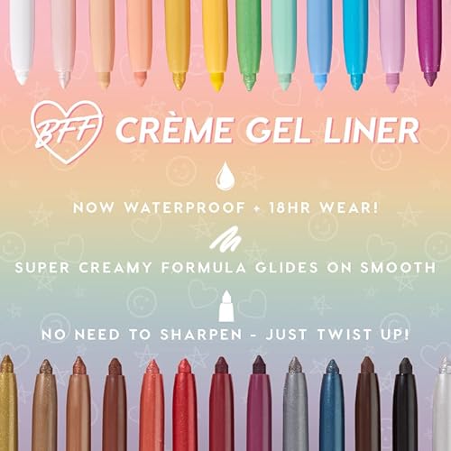 ColourPop Cr?me Gel Waterproof Eyeliner - 18HR Wear, Ultra-Pigmented Eyeliner Pencil with Matte & Metallic Finishes - Smudge-Proof, Vegan & Cruelty-Free - Crystal Crush (0.01 oz)