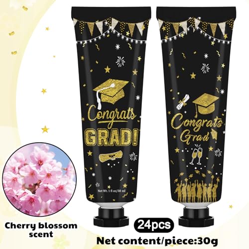 Loopeer 24 Pcs Class of 2026 Graduation Hand Cream Bulk Gifts Set Double-sided Design Graduation Hand Lotions Congrats Grad Party Favors for College and High School Graduates