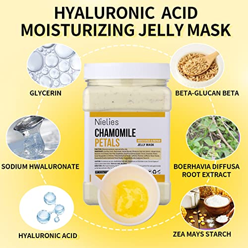 Lavender + Chamomile Patel Jelly Mask, Facial Skin Care- Collagen Peel-Off Jelly Mask Set For Facials, Face Mask For Instant Hydration, Vegan Peel Off Face Mask, For Anti-Aging