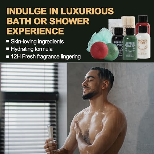 Rinse&Robust Mens Christmas Gifts 2025 Advent Calendar 24PCS Beauty Advent Calendar for Men Christmas Advent Calendars Holiday Gifts 24 Days Countdown Calendar Beard Care Grooming for Men Shower Gels