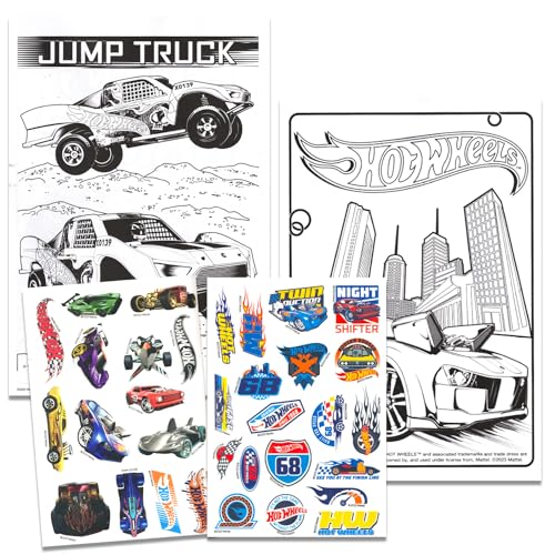 Hot Wheels Tattoos Party Favors - Hot Wheels Temporary Tattoos for Kids Bundle Includes 50+ Temporary Tattoos for Boys Plus Door Hanger | Hot Wheels Party Supplies