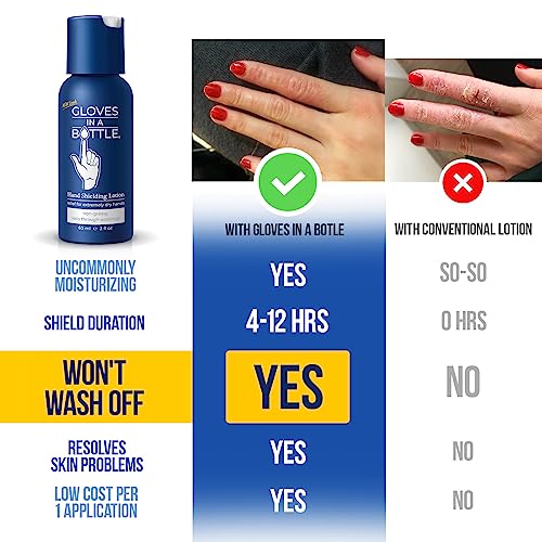 Gloves In A Bottle 6-Pack Shielding Lotion - Great for Dry Itchy Skin! Grease-less and Fragrance Free! (2oz-60ml)