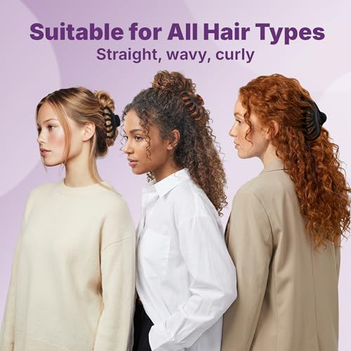 Goody SlideProof Large Hair Clips, Stylish, Secure Grip Octopus Claw Clips for Thick Hair, Styling Accessories for All Occasions & Longer Lengths, Gifts for Women & Girls, Black & Tortoiseshell, 2 Ct