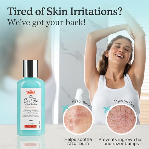 Shaveworks The Cool Fix Aftershave for Women: Pubic Hair Removal, Razor Bumps, Razor Burns, Ingrown Hair Treatment ? After Shaving Post Waxing Bikini Area Moisturizing Skin Care Gel 2 Fl Oz