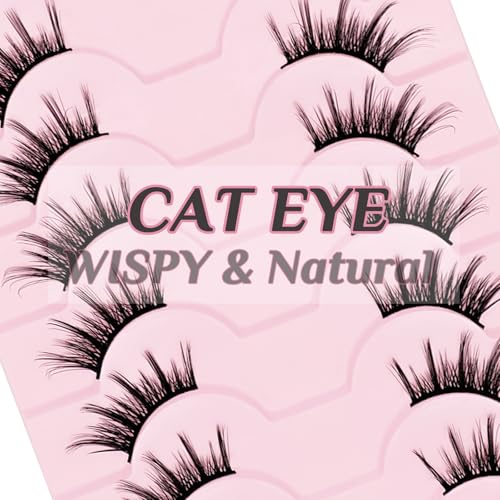 Half Lashes Natural Look Cat Eye Wispy Manga Lashes 10 Pairs Half False Eyelashes