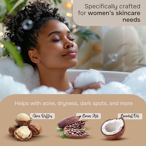 Natural Wunderz African Black Soap Body Wash, 12?oz ? Sulfate?Free, Vegan Cleanser with Shea Butter ? Soothing, Detoxifying Shower Gel for Men & Women