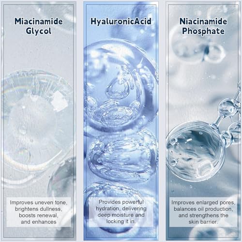 Niacinamide Moisturizer Cream, Hyaluronic Acid & Squalane for Face, Lightweight Daily Lotion for Dry Skin, Strengthens Skin Barrier, Provides Instant Comfort & Lasting Hydration, Unscented 3.38 oz