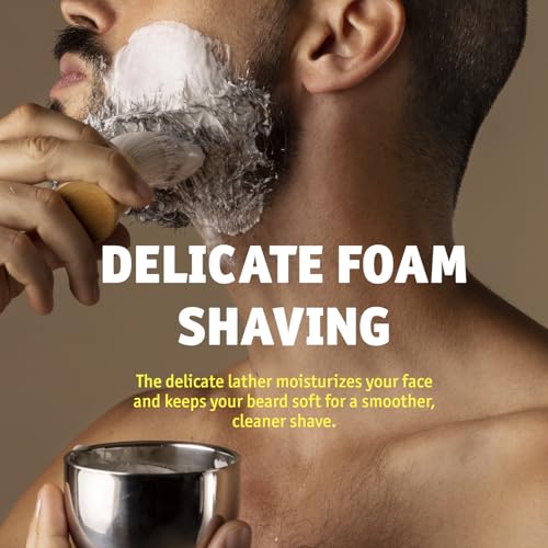 Shave Butter, Shaving Cream for Sensitive Skin, Naturally Derived with Shea Butter and Sandalwood Oil for the Smoothest Shave, Soft and Silky Skin -Sandalwood Scent, 200ml(6.8 floz)