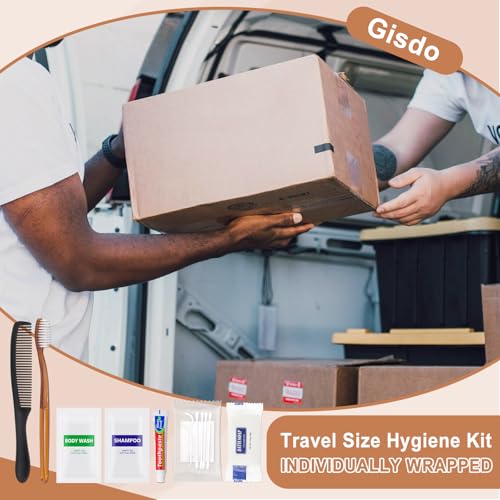 10 Sets Toiletry Kits Homeless Personal Hygiene Kit Bulk Homeless Care Package Supplies Travel Toiletry Kit Homeless Hygiene Kit Bulk for Men Women Charity Disposable Toiletry Kit(8-IN-1)