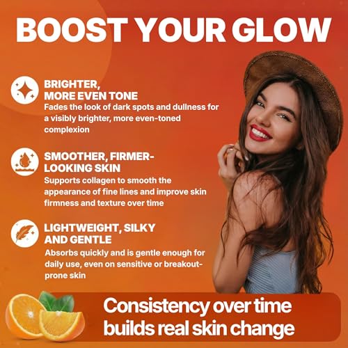 GlowMedik Vitamin C Serum for Face - Illuminating Brightening Serum for Dark Spots - Dark Spot Corrector with Hyaluronic Acid & Vitamin E - Fine Lines & Wrinkles, Sensitive Skin, Made in USA 2 fl oz