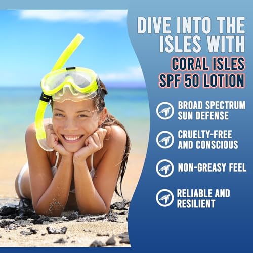 KIDS Coral Isles Sunscreen SPF 30 | Broad Spectrum UVA/UVB Protection | Hawaii 104 Reef Act Compliant (Oxybenzone & Octinoxate Free) | Water Resistant 80 Min. | Fragrance Free Lotion (16 Fl Oz)