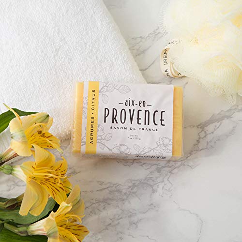 Aix en Provence Triple Milled Shea Butter Artisanal French Soap, 200g Soap Bar (5029) (Pack of 4)