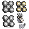 WAHFOX Universal 3 Pcs 5 Blades Shaver Heads for Head shaver and Other Brands Head Shaver, Black+gold