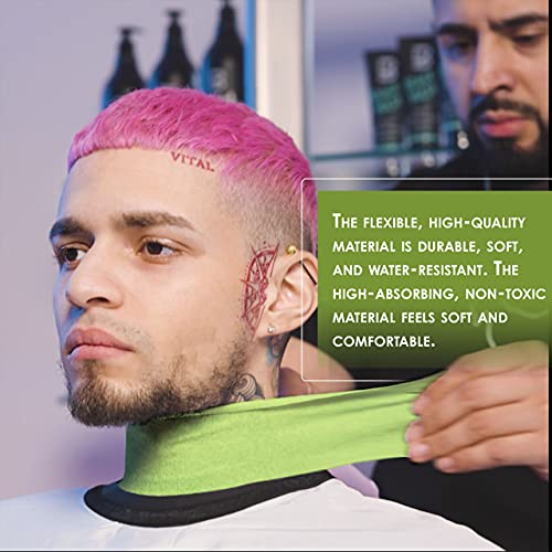 L3 - Level 3 Neck Paper - Disposable and Flexible Neck Strips - Barber and Hair Stylist Supplies - Water Resistant and Self-Adheres to Neck - Pre-Cut and Easy to Use - 5 Rolls (100each) (Green)