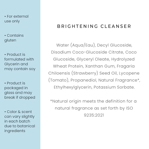 Indie Lee Brightening Facial Cleanser - Daily Hydrating Cleanser, Makeup Remover & Exfoliating Face Mask to Brighten, Firm & Protect Dry Skin - Clean, Gentle Face Wash (4.2oz)
