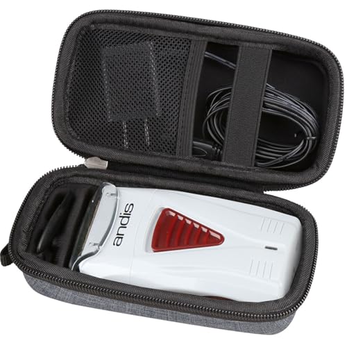 Aproca Case Compatible with Andis TS-1 17235 Pro 17150 17200 / Wahl Professional 5 Star Series Foil Lithium Titanium Foil Shaver, Storage Portable Bag for Accessories -Grey (Case Only)