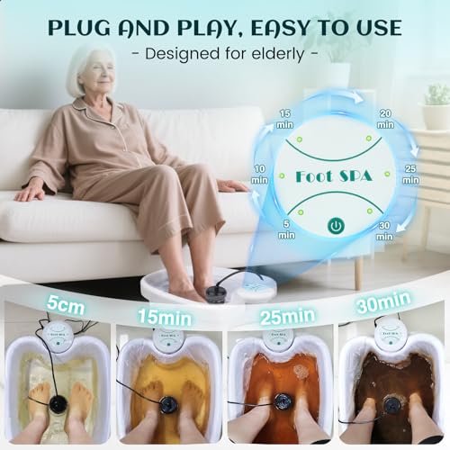 Ionic Foot Bath Detox Machine, Foot Detox Machine With Massage Basin, Ion Foot Bath For Home Use, Relax Stress and Regain Vitality