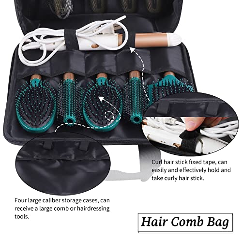 Barber Hairdryer Carrying Case - Hairstylist Travel Bag with Storage for Blow Dryer & Salon Equipment