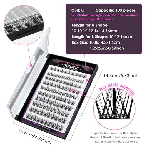 (Mix-and-Match, Endless Possibilities) SEEDEW 3 Pieces Combinations of DIY Lashes (Tweezer P02 + ABA + Natural)