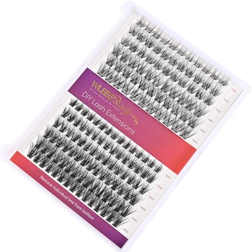 Lash Clusters DIY Eyelash Extensions, 156PCS Individual Lashes D Curl Clusters Eyelash Extensions (LC85, 2 Styles Mix 10-16mm)